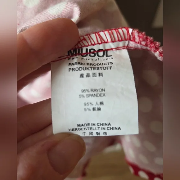 MIUSOL Retro Vintage Style Polka Dot Dress Red/White/Black Womens Size Large - Picture 6 of 6